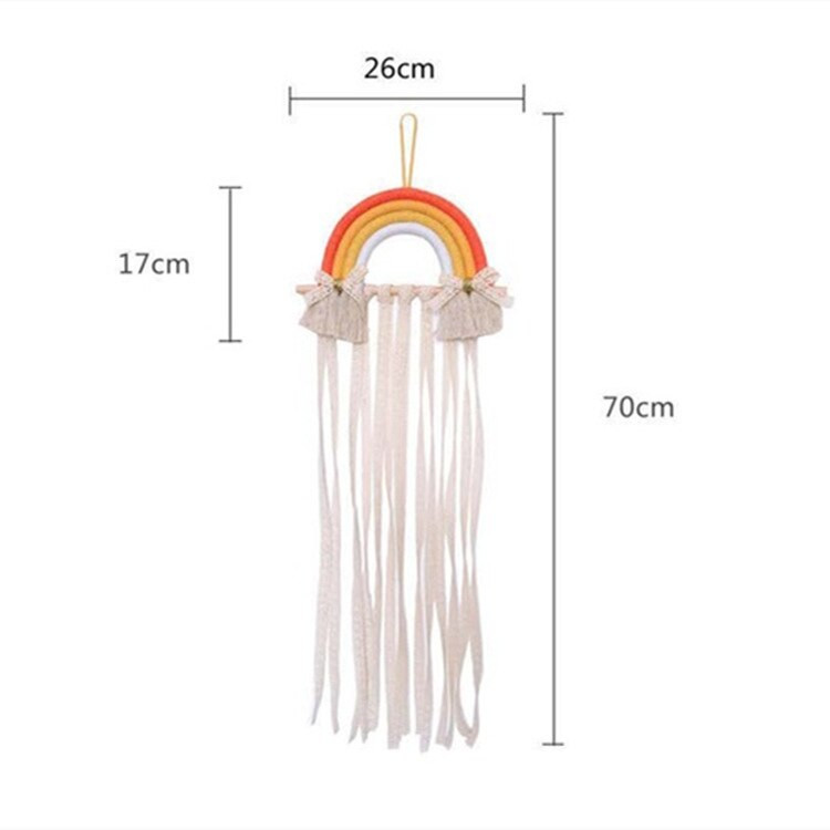 Rainbow zidni viseći dekor Mašne za kosu Pojas za pohranu za djevojčice Kopce za kosu Ukosnica Traka za kosu Viseći organizator Ukras za držač trake