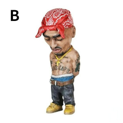 Mini műgyanta kézműves díszek hip-hop karakterek figurák otthonra, beltéri kültéri szobrok, díszek, dekorációk, lakberendezés