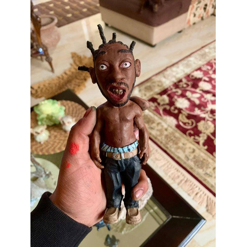 Mini műgyanta kézműves díszek hip-hop karakterek figurák otthonra, beltéri kültéri szobrok, díszek, dekorációk, lakberendezés
