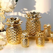 Nordic Style Resin Arany Ananász Lakberendezés Nappali Borszekrény Ablak Vitrin Kézműves luxus asztali lakberendezési kellékek