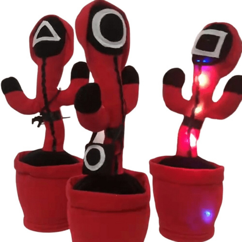 Forró tintahal játék táncoló kaktusz Huggy Wuggy 120 dal, énekelhető és táncolható hang Interaktív elektron plüssjátékok kislányoknak ajándék