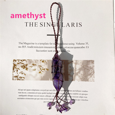 Természetes citrin ametiszt kristály függő dekorációk kvarc kövek hegyes pálca gyógyító kő energia autótáska otthoni dekoráció