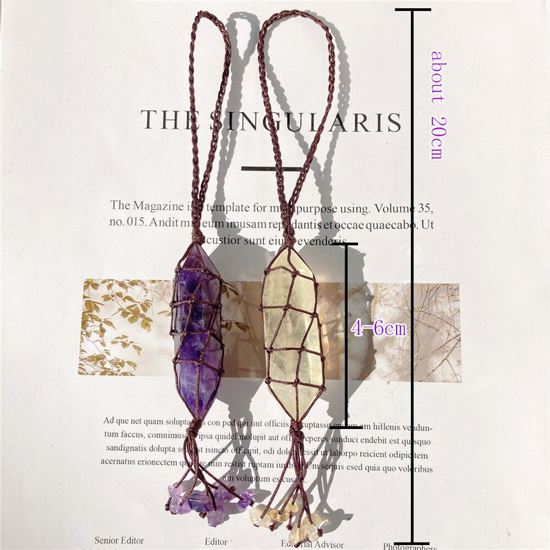 Természetes citrin ametiszt kristály függő dekorációk kvarc kövek hegyes pálca gyógyító kő energia autótáska otthoni dekoráció