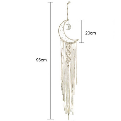 Bohemiškas rankų darbo makramo pakabinamas sieninis pynimo lapų gobeleno dekoras Šiaurės stiliaus svetainės miegamojo galvūgalio dekoravimo priedai