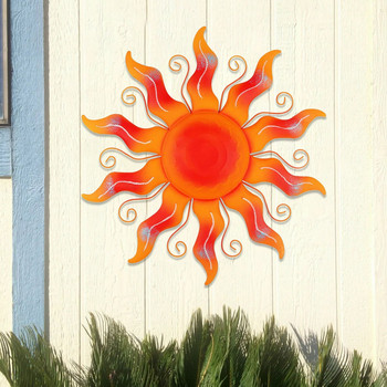 Celestial Sun Wall Decoration Μεταλλικό πάνελ τοίχου Art Διακόσμηση εσωτερικού και εξωτερικού χώρου