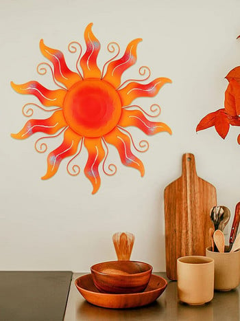 Celestial Sun Wall Decoration Μεταλλικό πάνελ τοίχου Art Διακόσμηση εσωτερικού και εξωτερικού χώρου