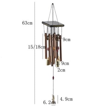 Χάλκινο νόμισμα Wind Chime Μεταλλικό Αλουμίνιο με Καμπάνες Σωλήνα Τοίχου Κρεμαστό Μπαλκόνι Κήπος Μεγάλες Χειροτεχνίες Διακόσμηση σπιτιού Νέα