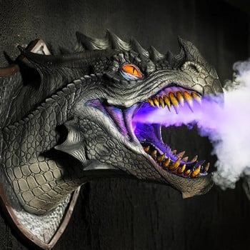 Dragon Legends Prop 3D монтирана на стена скулптура на динозавър Доставки за изкуство Стена Декорация за парти Декорация Начало Скулптура Хелоуин Ga X4A8