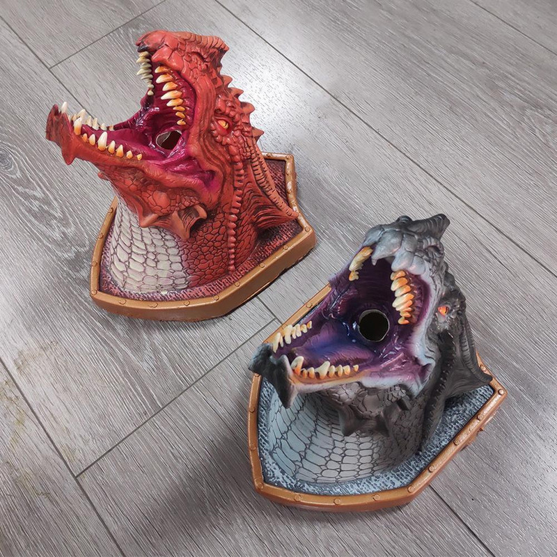 Dragon Legends Prop 3D Sculptură de dinozaur montată pe perete Articole de artă Decor pentru petreceri de perete Sculptură acasă Halloween Ga X4A8