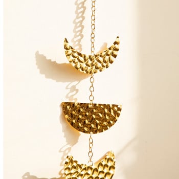 Gold Metal Moon Garland Wall Hanging Boho Home Decor Διακοσμητικό τοίχου για διαμέρισμα Κοιτώνας Γραφείο Νηπιαγωγείο Σαλόνι Υπνοδωμάτιο