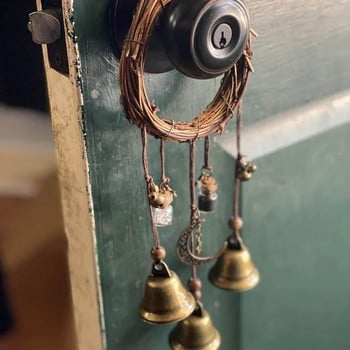 Witch Bells Προστασία Πόρτας Κρεμάστρες Witch Wind Chimes Στεφάνι Χειροποίητα Κρεμαστά Witch Bells Wiccan Magic Wind Chimes for Home Door