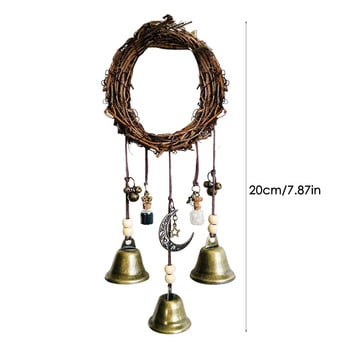 Witch Bells Προστασία Πόρτας Κρεμάστρες Witch Wind Chimes Στεφάνι Χειροποίητα Κρεμαστά Witch Bells Wiccan Magic Wind Chimes for Home Door