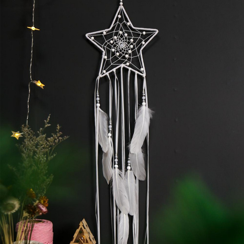 3 darabos Dream Catcher Moon Sun Star White Design Nordic szobadekorációhoz falra akasztható lakberendezési ajándék