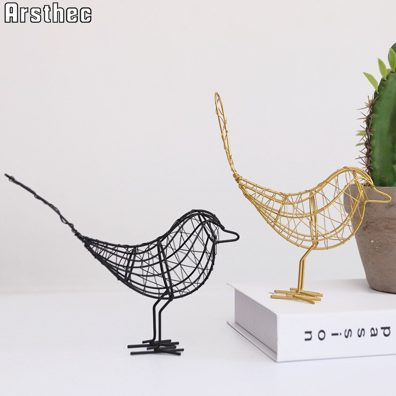 Iron Bird figurák Asztali Asztaldísz Kiegészítők Beltérhez Modern skandináv lakberendezés Kreatív Absztrakt Miniatűrök Szobrászat