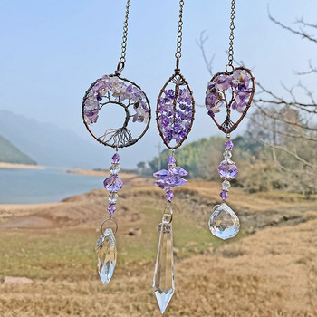 Tree Of Life Sun Catcher Βιτρώ Διακόσμηση Κήπου Κρυστάλλων Εξωτερικών Χώρων Κρεμαστές Διακοσμήσεις Κρεβατοκάμαρων Διακόσμηση Δωματίου Κοριτσιών