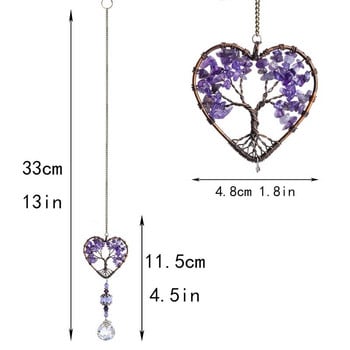 Tree Of Life Sun Catcher Βιτρώ Διακόσμηση Κήπου Κρυστάλλων Εξωτερικών Χώρων Κρεμαστές Διακοσμήσεις Κρεβατοκάμαρων Διακόσμηση Δωματίου Κοριτσιών