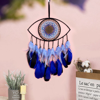 Evil Eye Dream Catcher Για Κρεβατοκάμαρα με Φωτάκια Ονειροπαγίδες Κρεμαστά στον τοίχο Μάγισσα Σκοτεινή διακόσμηση Γοτθική Ονειροπαγίδες τοίχου Δώρο χειροτεχνίας