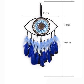 Evil Eye Dream Catcher Για Κρεβατοκάμαρα με Φωτάκια Ονειροπαγίδες Κρεμαστά στον τοίχο Μάγισσα Σκοτεινή διακόσμηση Γοτθική Ονειροπαγίδες τοίχου Δώρο χειροτεχνίας