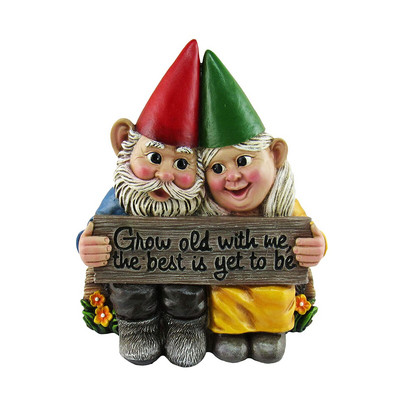 Κήπος Gnome αγάλματα Ειδώλιο Ρητίνη Τέχνη Διακόσμηση επιφάνειας εργασίας Δώρα Gnome ζευγάρι Γλυπτό εξωτερικού χώρου Διακόσμηση σπιτιού Διακοσμητικά χειροτεχνία