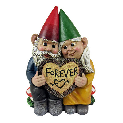 Κήπος Gnome αγάλματα Ειδώλιο Ρητίνη Τέχνη Διακόσμηση επιφάνειας εργασίας Δώρα Gnome ζευγάρι Γλυπτό εξωτερικού χώρου Διακόσμηση σπιτιού Διακοσμητικά χειροτεχνία