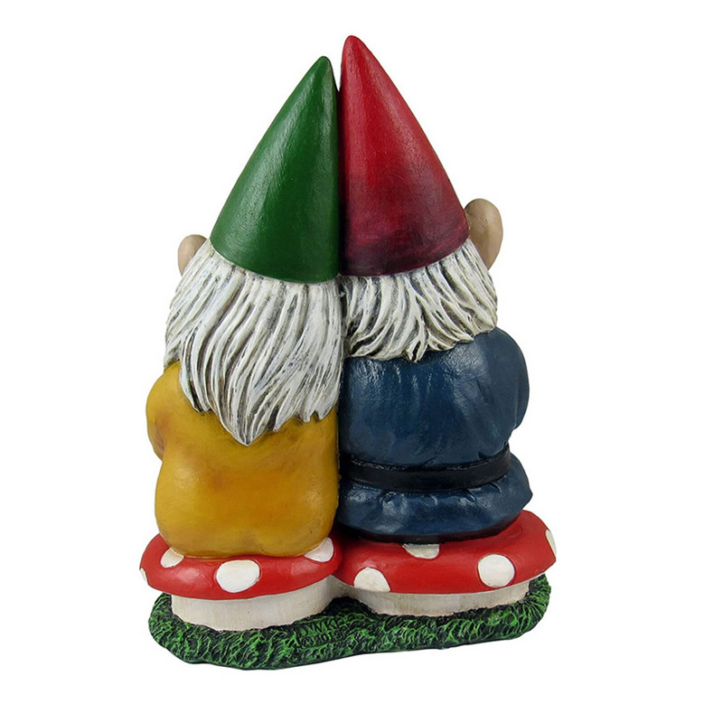Κήπος Gnome αγάλματα Ειδώλιο Ρητίνη Τέχνη Διακόσμηση επιφάνειας εργασίας Δώρα Gnome ζευγάρι Γλυπτό εξωτερικού χώρου Διακόσμηση σπιτιού Διακοσμητικά χειροτεχνία