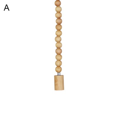 E27 Modernus medžio masyvo karoliukų grandinės pakabinamas pakabinamas laidas, skirtas pakabinamiems šviestuvams, medinis pakabinamas virvelė. Ornamentai kambario dekoravimui svajonių gaudyklė