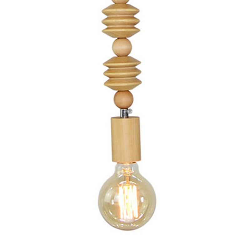 E27 Modernus medžio masyvo karoliukų grandinės pakabinamas pakabinamas laidas, skirtas pakabinamiems šviestuvams, medinis pakabinamas virvelė. Ornamentai kambario dekoravimui svajonių gaudyklė