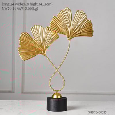 Μοντέρνα διακόσμηση σπιτιού αξεσουάρ γραφείου για πιάτα σαλονιού αγάλματα διακόσμησης σπιτιού Φύλλα Άγαλμα μινιατούρα μεταλλικά στολίδια