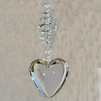 Heart Crystal Suncatcher Πολυέλαιος Κρύσταλλοι Πρίσματα Κρεμαστό Κρεμαστό Παράθυρο Suncatchers Rainbow Maker Μενταγιόν Διακόσμηση κήπου σπιτιού