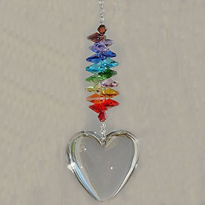 Heart Crystal Suncatcher Πολυέλαιος Κρύσταλλοι Πρίσματα Κρεμαστό Κρεμαστό Παράθυρο Suncatchers Rainbow Maker Μενταγιόν Διακόσμηση κήπου σπιτιού