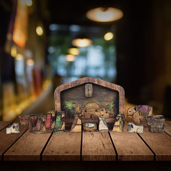 Ξύλινα παζλ Ιησού Χριστουγεννιάτικο Σετ διακοσμητικό τραπέζι στολίδι Παζλ Γέννησης με καμένο ξύλο Σχέδιο Παιχνίδι παζλ για ενήλικες Παιδί