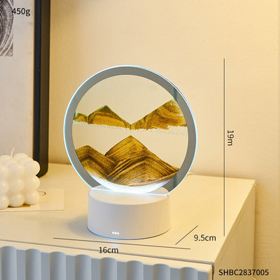 Luxus lakásdekoráció mozgó homok művészet 3D homokóra homokos festmény dekoráció mozgó homok kép Art óra dinamikus kijelző