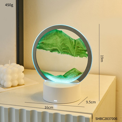 Luxus lakásdekoráció mozgó homok művészet 3D homokóra homokos festmény dekoráció mozgó homok kép Art óra dinamikus kijelző