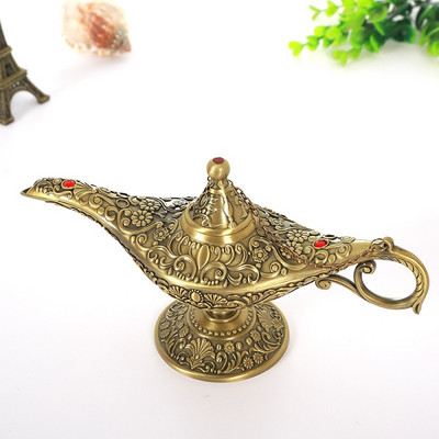 Aladdin Magic Lamp Στολίδι Μεγάλο φωτιστικό ευχών Μεταλλικά διακοσμητικά σπιτιού Δώρο Aladdin Magic Lamp Παιδική διακόσμηση σπιτιού