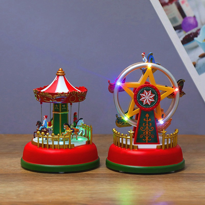 Crăciun Muzică strălucitoare Carusel Roata Feris Cadouri de Crăciun Cadouri de Ajunul Crăciun Ornamente de Crăciun Decoratiuni Cadouri