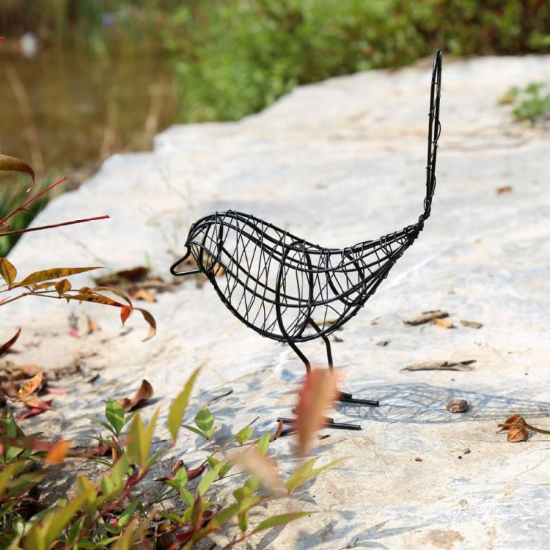 Vas madár figurák Absztrakt madár Állat figura Retro skandináv lakberendezési művészet kézműves kreatív ajándék fém madár
