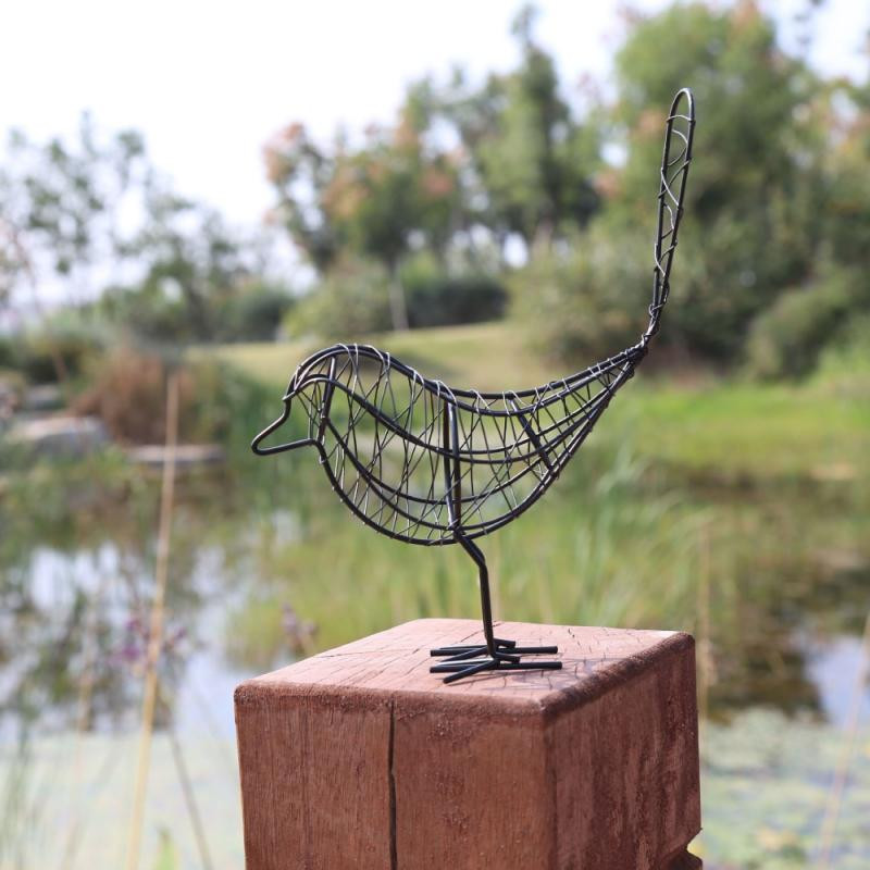 Vas madár figurák Absztrakt madár Állat figura Retro skandináv lakberendezési művészet kézműves kreatív ajándék fém madár