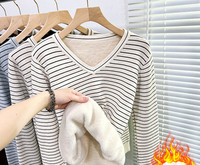 Bluză de damă în dungi cu căptușeală moale