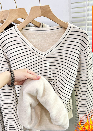 Bluză de damă în dungi cu căptușeală moale