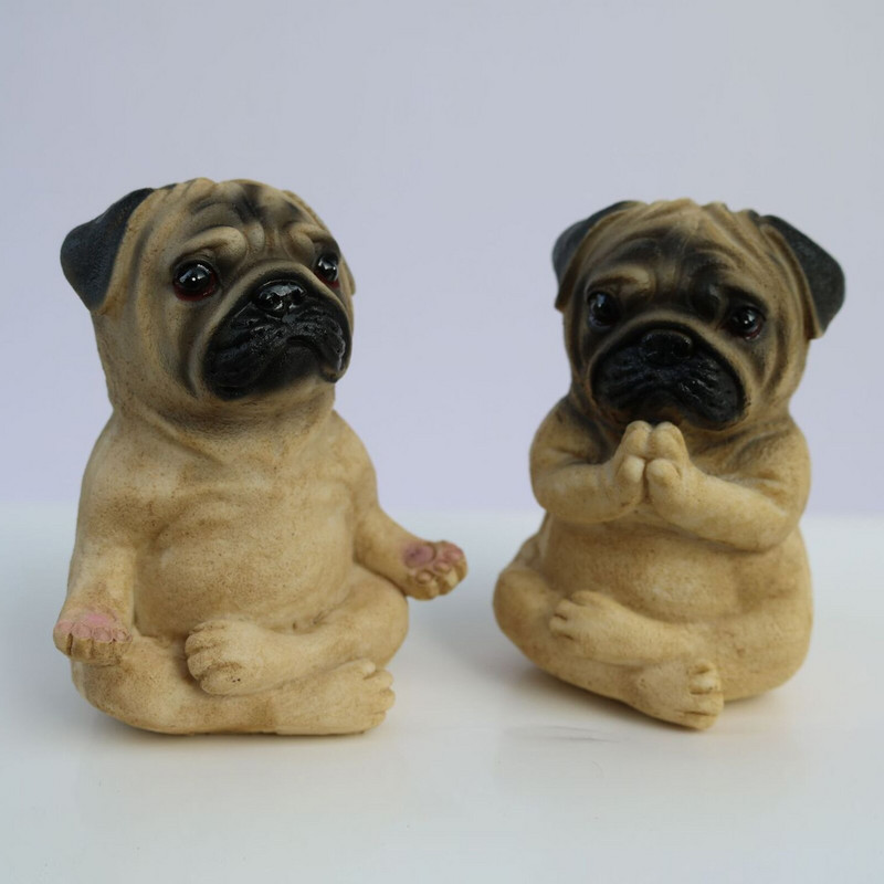 Μίνι Γαλλικό μπουλντόγκ Διακόσμηση Τραπεζιού Αστεία Γαλλικό μπουλντόγκ πατημασιά στολίδι για Αυτοκίνητο Διακοσμήσεις κήπου σπιτιού Δώρα σκυλιών