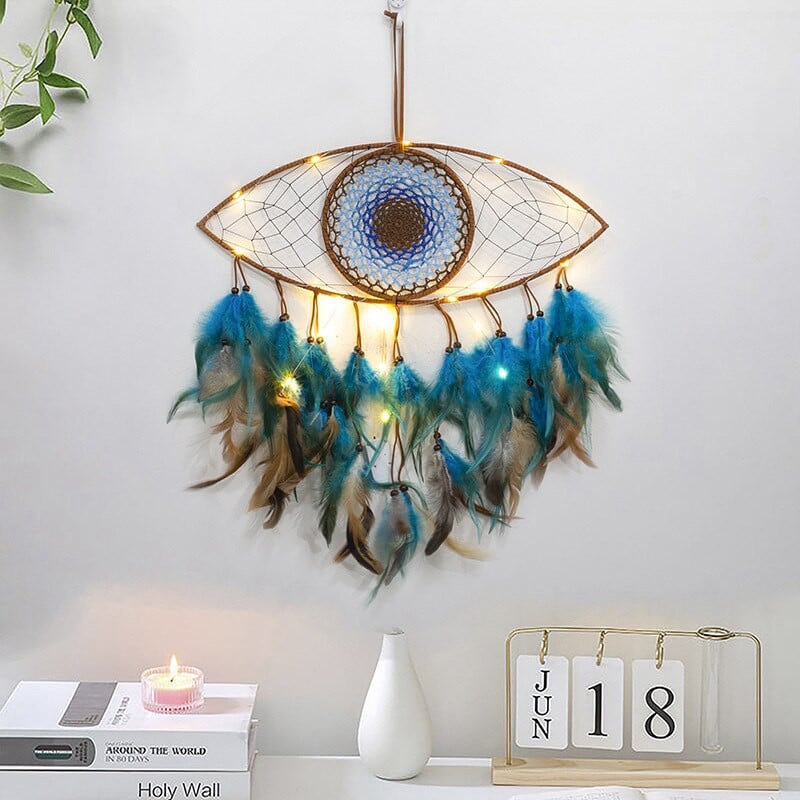 Álomfogó Evil Eye Lakásdekoráció Karácsonyi Dekoráció Fekete Álomfogó Skandináv Dekor Boho Falra szerelhető Dísz Ajándék