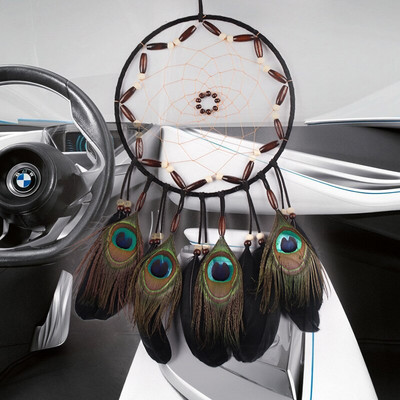 Nordic Home Dream Catcher függő dekoráció tollas fali dekoráció Álomfogó Kawaii lányszoba dekoráció óvodai autó díszek