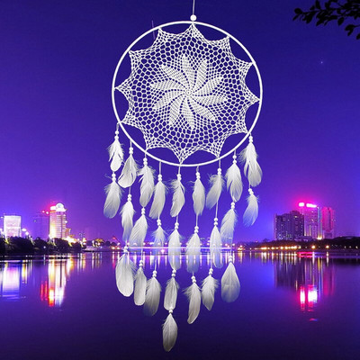 Nordic Home Dream Catcher függő dekoráció tollas fali dekoráció Álomfogó Kawaii lányszoba dekoráció óvodai autó díszek