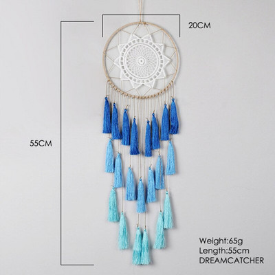Nordic Boho lakberendezés Kézzel készített bojt álomfogó gyerekszoba dekoráció babaszoba esküvői kert dekoráció