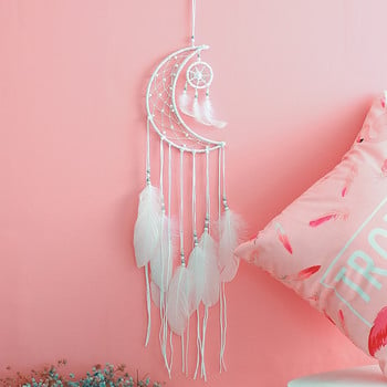 Moon Feather Dream Catcher Εξαιρετικό Χειροποίητο Κρεμαστό Moon Car Κρεβατοκάμαρα Κοιτώνας Διακόσμηση σπιτιού dreamcatcher παιδικό δωμάτιο νέο