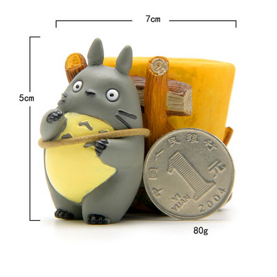 Gyanta Totoro pozsgások Kerti figurák Mini virágcserép díszek Miniatűrök Tündér cserepes kerti moha gnóm díszítés kézműves