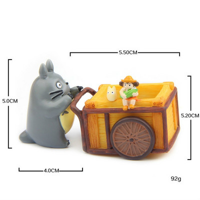 Gyanta Totoro pozsgások Kerti figurák Mini virágcserép díszek Miniatűrök Tündér cserepes kerti moha gnóm díszítés kézműves