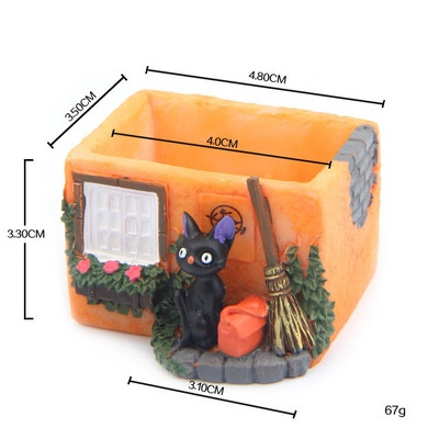 Gyanta Totoro pozsgások Kerti figurák Mini virágcserép díszek Miniatűrök Tündér cserepes kerti moha gnóm díszítés kézműves