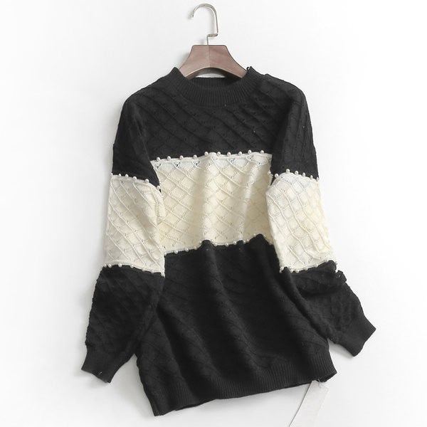 Casual πουλόβερ με διακοσμητικές πέρλες