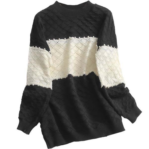 Casual πουλόβερ με διακοσμητικές πέρλες